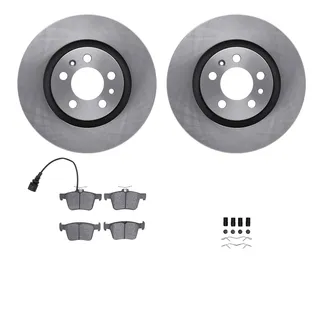 R1 Concepts WFWH1-74091 E- Line Series Brake Rotor W/ Ceramic Brake Pads & Hdw